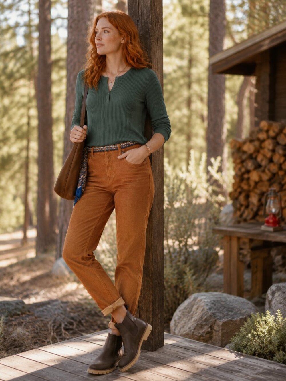 Carve Designs Corduroy Pants 5-Pocket Size 8 Mustard/Copper